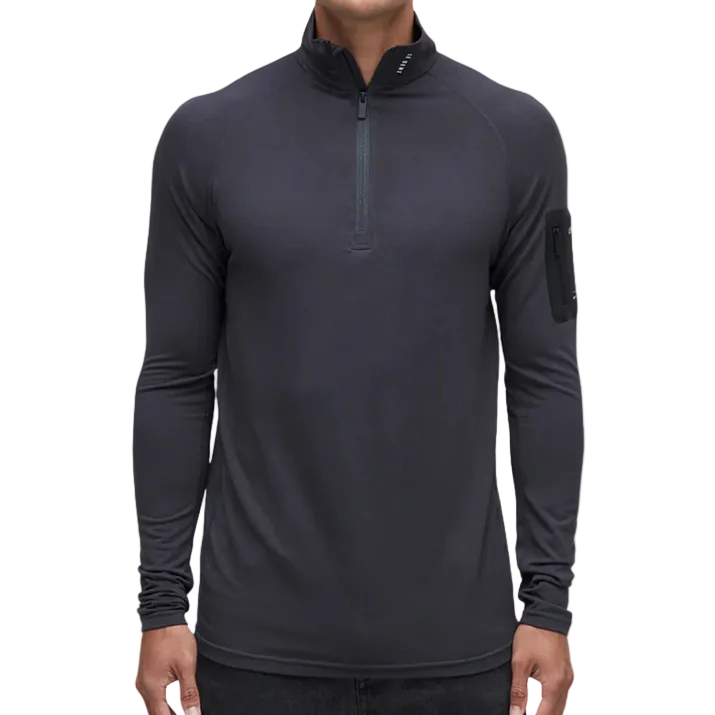 LE BENT Core Midweight 1/4 Zip thermal top - Mens - Dark Cloud