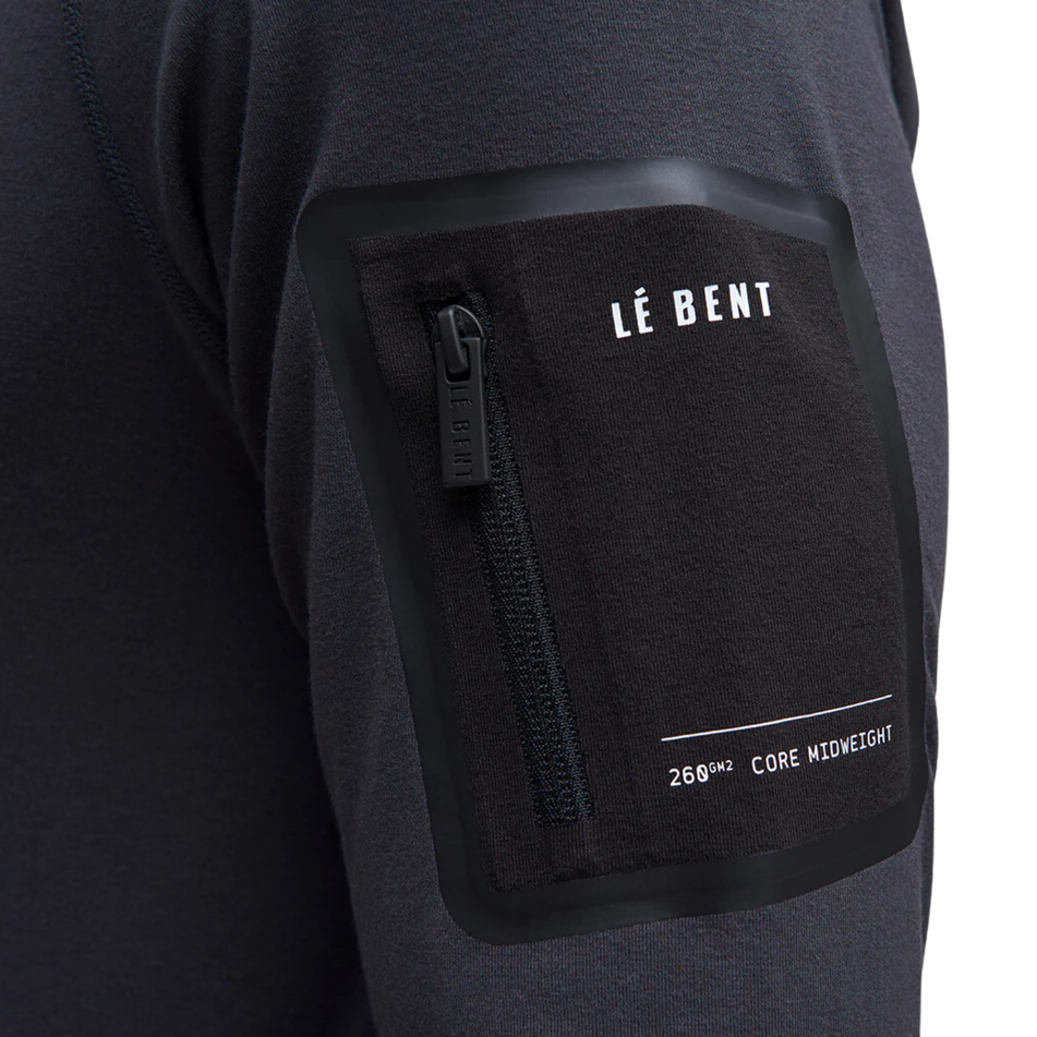 LE BENT Core Midweight 1/4 Zip thermal top - Mens - Dark Cloud