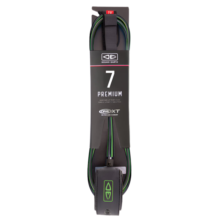 OCEAN AND EARTH Premium 7 One XT Leash - Lime