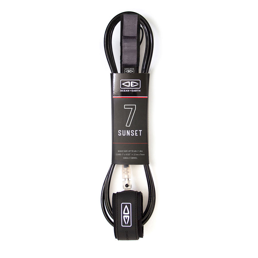 Ocean & Earth Sunset 7ft Leash - Black