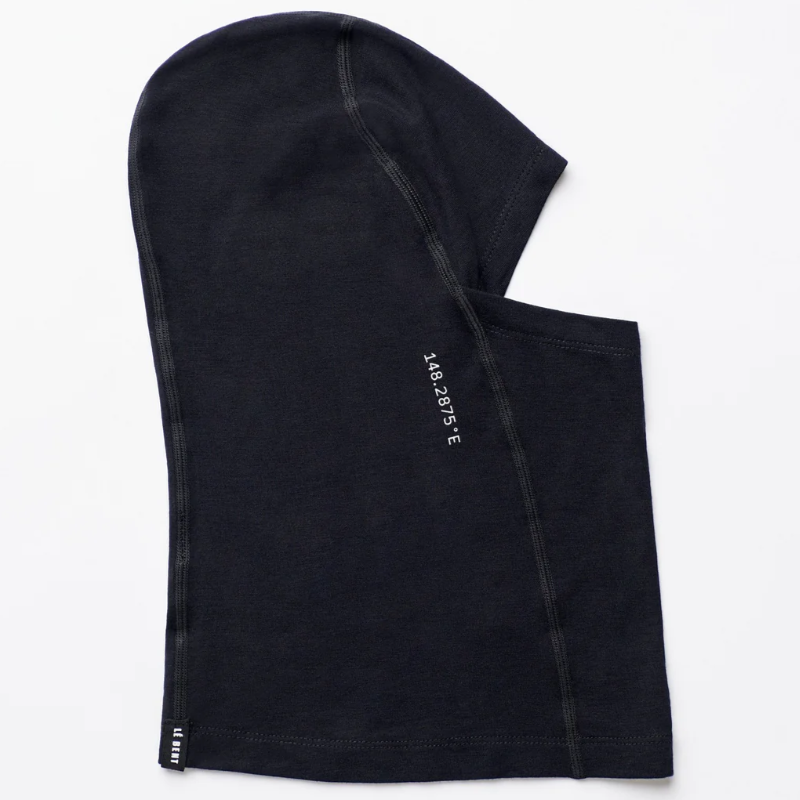 Le Bent Waffle Midweight Balaclava Kids - Black