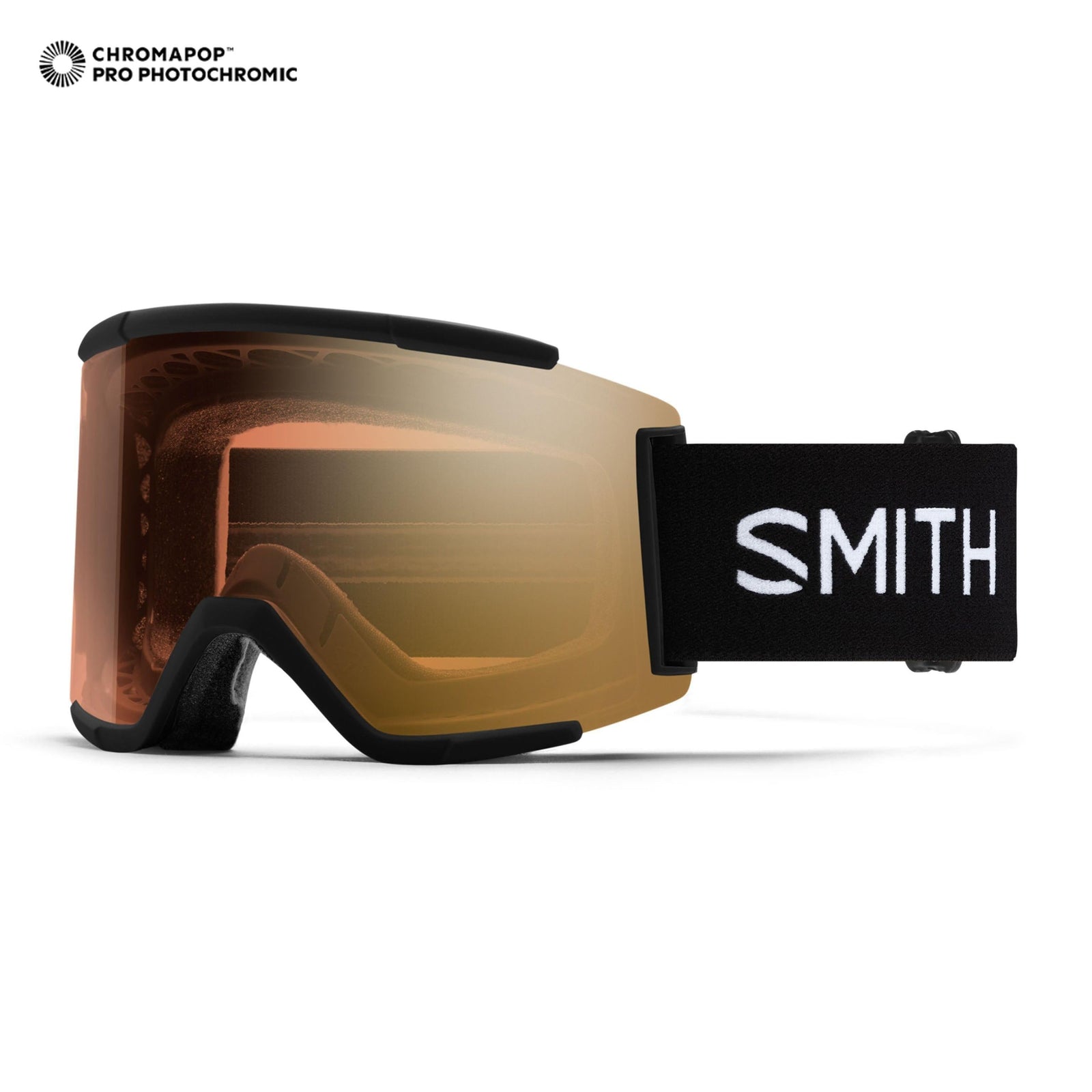 SMITH Squad XL goggles - Black w/ Photochromic Pro Gold Mirror