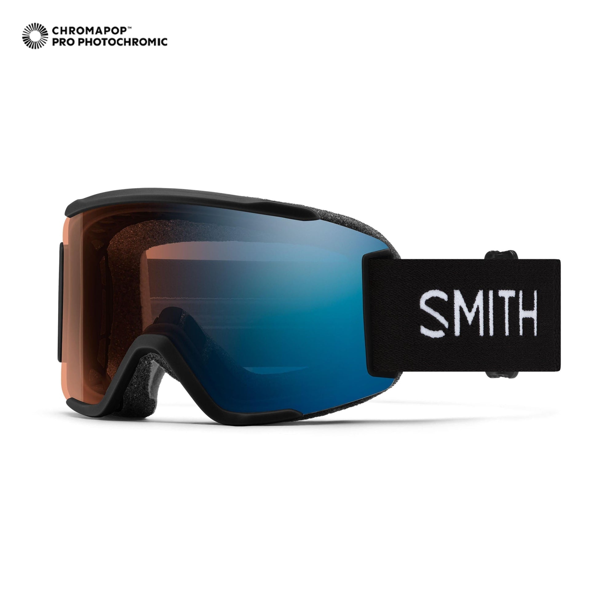 SMITH Squad S goggles - Black w/ Photochromic Pro Blue Mirror