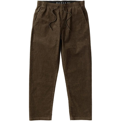 VISSLA No See Ums Cord Eco Elastic pants - Dark Earth
