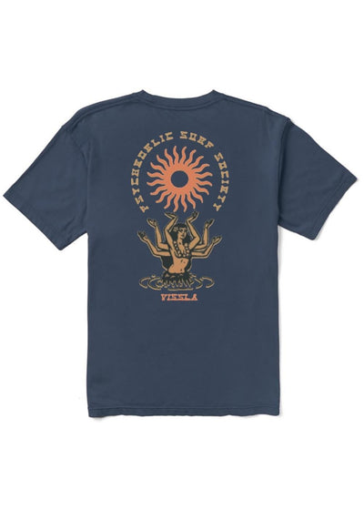 VISSLA Hula Hands Organic Blend SS tee -  Dark Denim