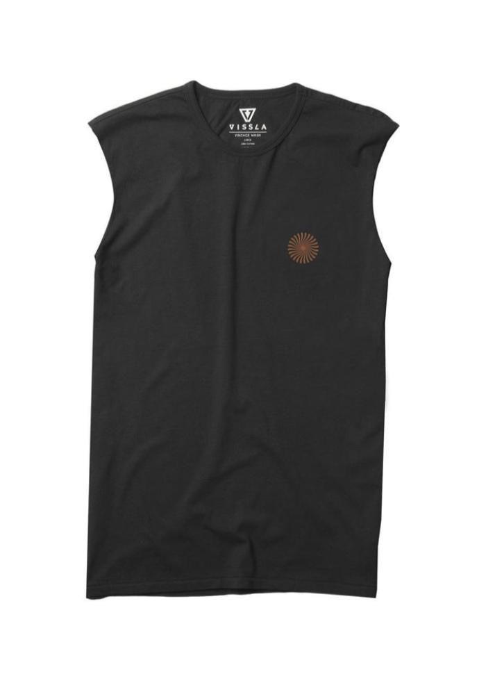 VISSLA Psycho Surf Organic Blend Sleeveless T-shirt - Phantom
