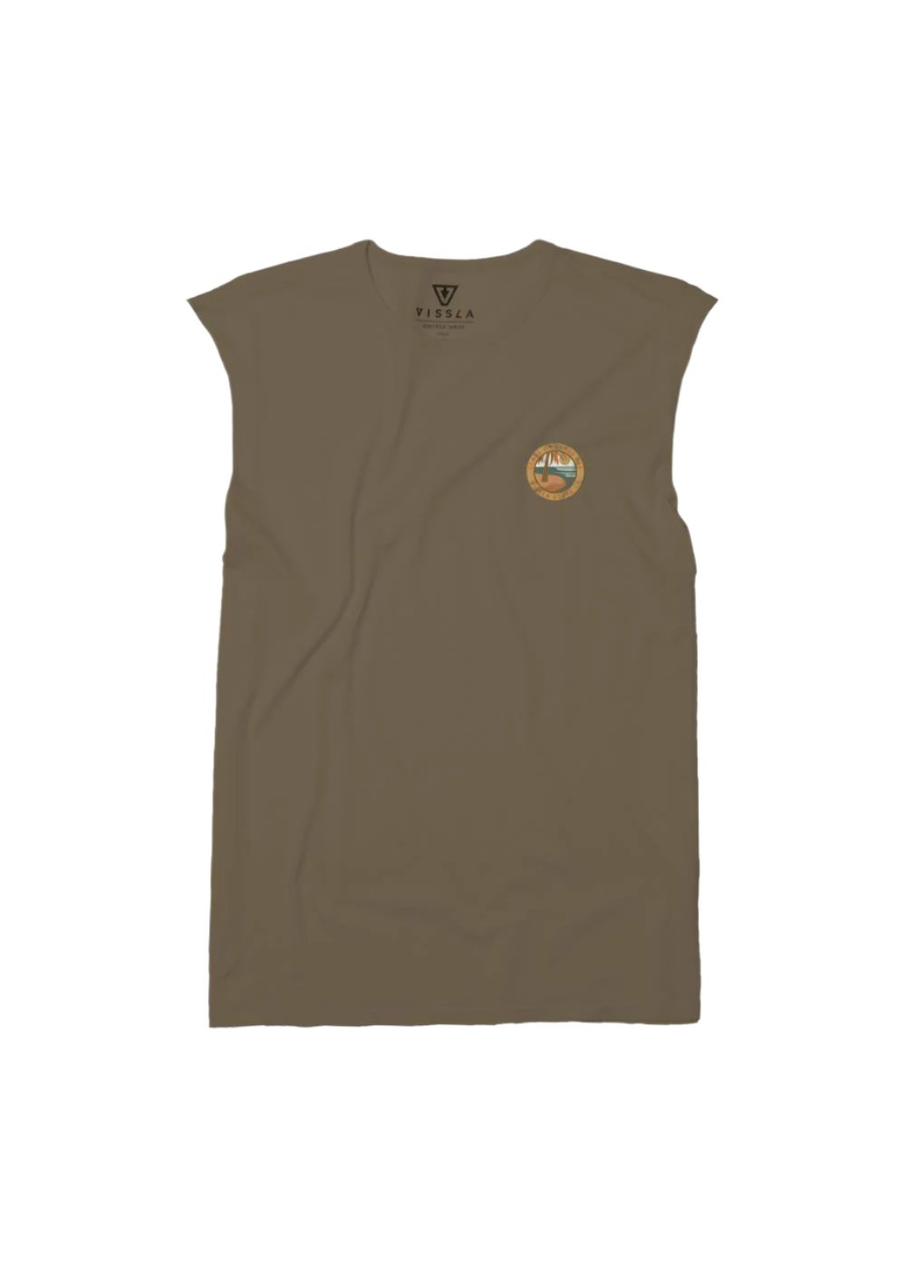 VISSLA Glass on Glass off Organic Blend Sleeveless t-shirt - Khaki