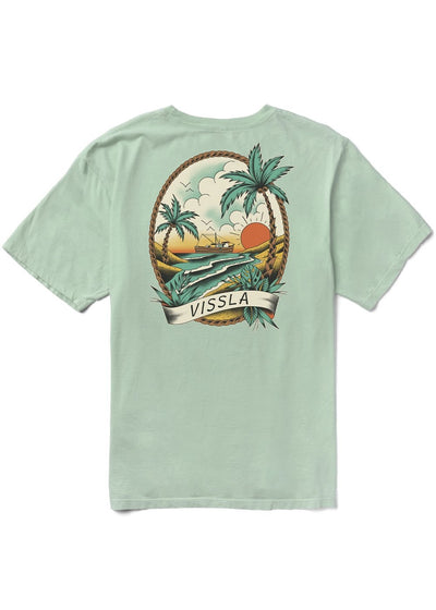 VISSLA Captain Premium Organic Pkt Tee - Agave