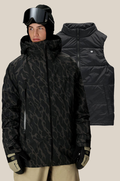 686 Smarty 3-in-1 Rodeo 3L Jacket - Mens Black Fracture