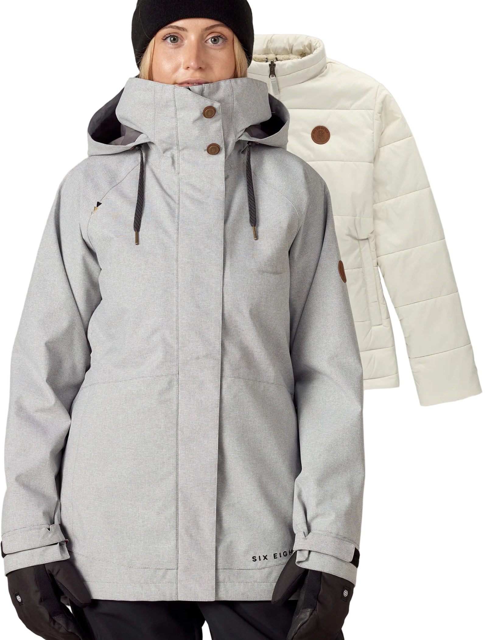 686 Smarty 3-in-1 Spellbound Jacket - Womens Limestone Dobby