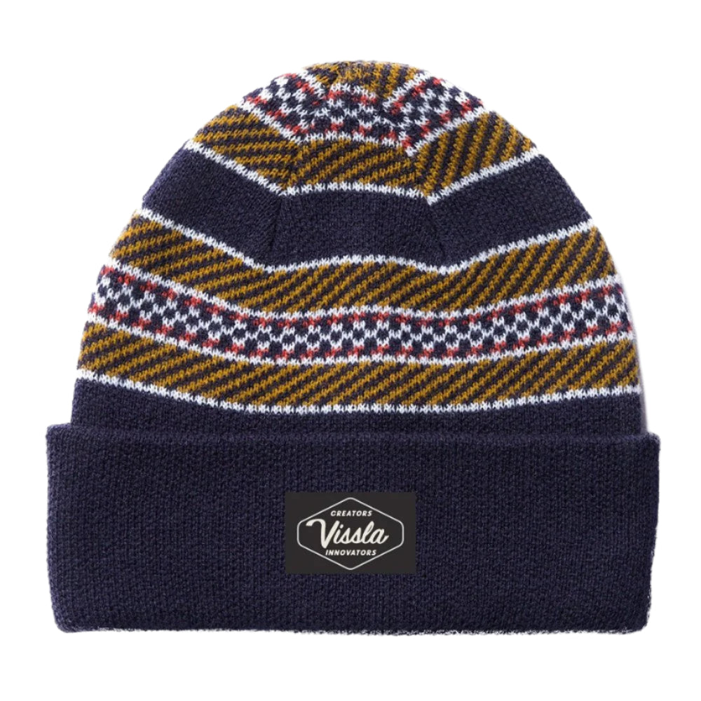 VISSLA Creators Jacquard Beanie - Dark Naval