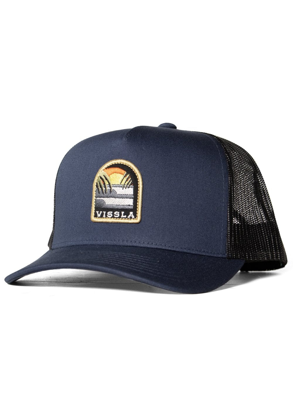 VISSLA Solid Sets Eco trucker hat - Dark Denim
