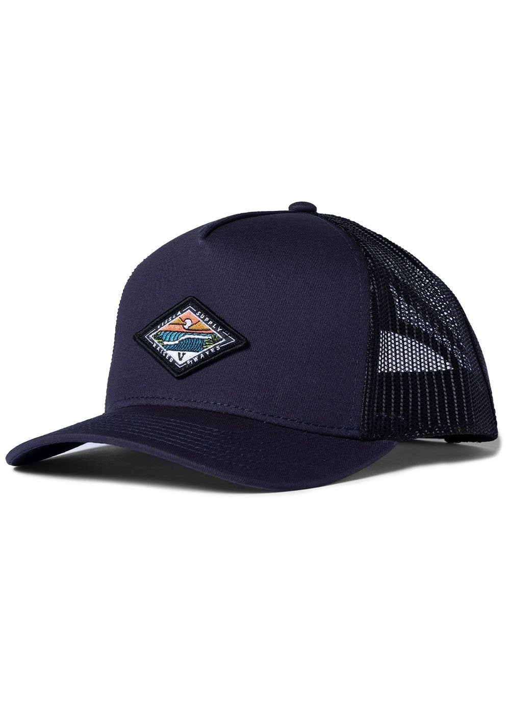 VISSLA Solid Sets trucker hat - Dark Denim