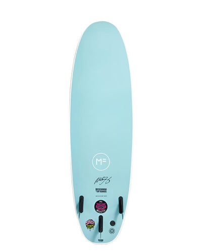 MICK FANNING Beastie Super Soft 6ft Softboard - White /Teal