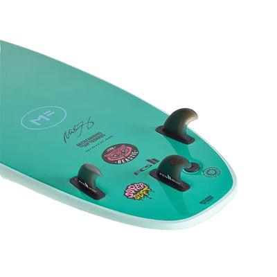 MICK FANNING Beastie Super Soft softboard - Mint/Aqua - 6ft 0