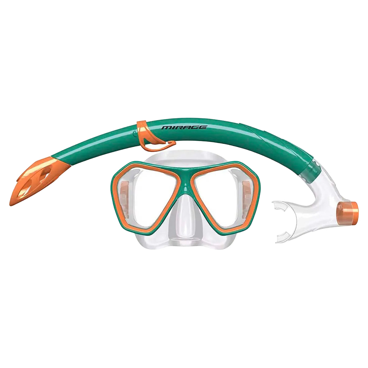 MIRAGE Snapper Silitex Mask and Snorkel - Junior - Orange