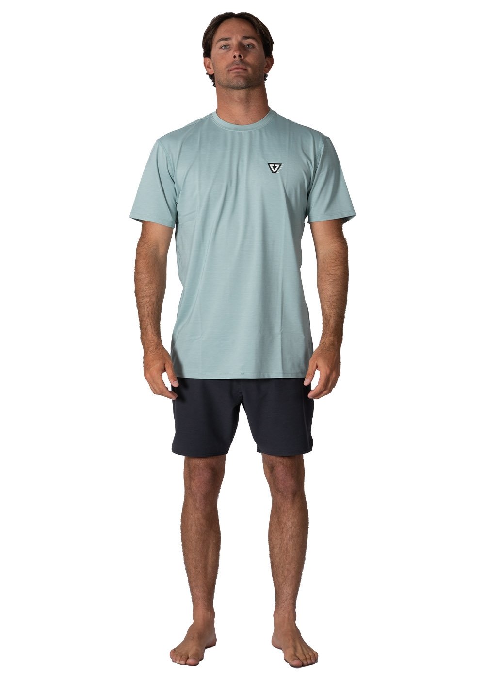 VISSLA Twisted Eco SS Sun Shirt - Sea Green Heather