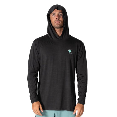 VISSLA Twisted Eco Hooded LS Sun Shirt - Black Heather