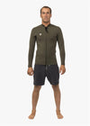 Vissla Solid Sets 2mm Front Zip Wetsuit Jacket Mens - Army