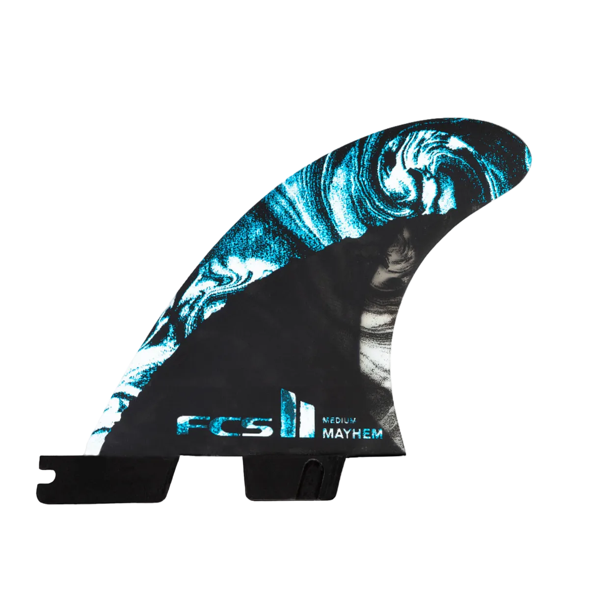 FCS II Mayhem PC Carbon Tri Driver Fins Large - Blue
