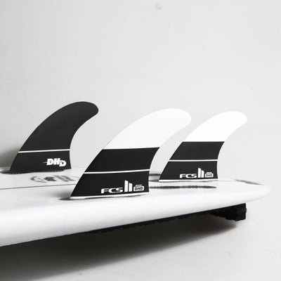 FCS II DH PC Black/White Tri Fins - Large