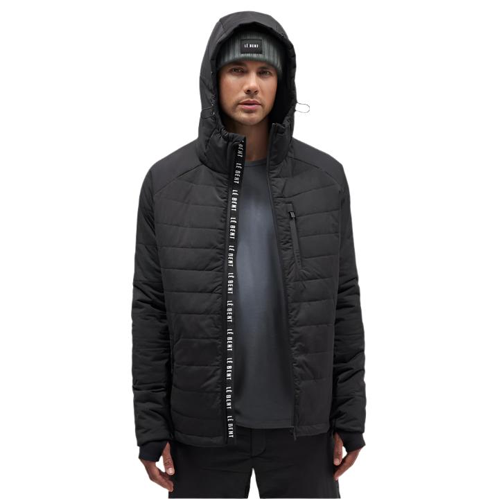 Le Bent Pramecou Wool Insulated Hooded Jacket Mens - Black