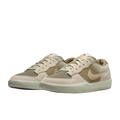 Nike SB Force 58 Skate Shoes - Coconut Milk/Neutral Olive/University Red