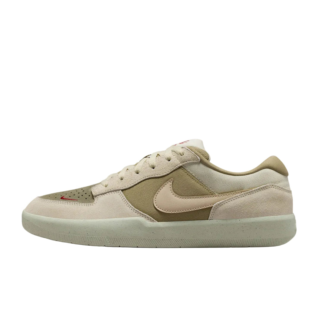 Nike SB Force 58 Skate Shoes - Coconut Milk/Neutral Olive/University Red