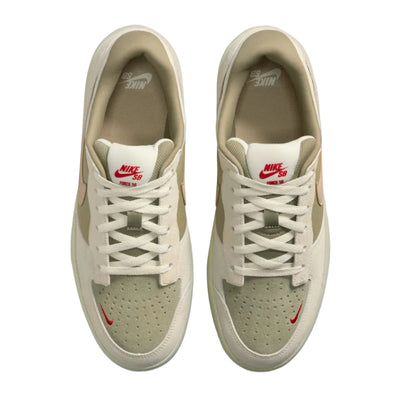 Nike SB Force 58 Skate Shoes - Coconut Milk/Neutral Olive/University Red