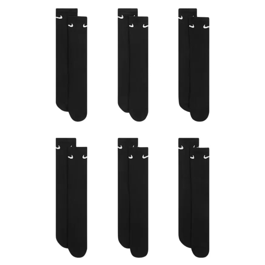 Nike Everyday Cushion Crew Sock 6Pk - Black