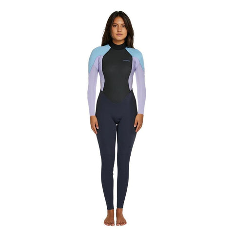 ONeill Reactor 3/2mm Girls Full Wetsuit - Gunmetal/Mist/Fog