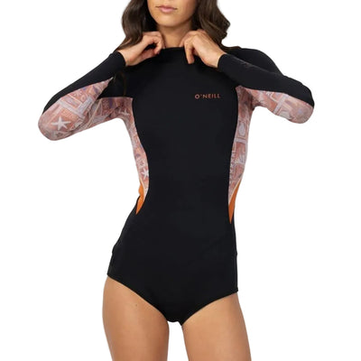 ONEILL Girls Bahia II BZ Long Sleeve Spring Suit 2mm Youth - Tangerine Tile