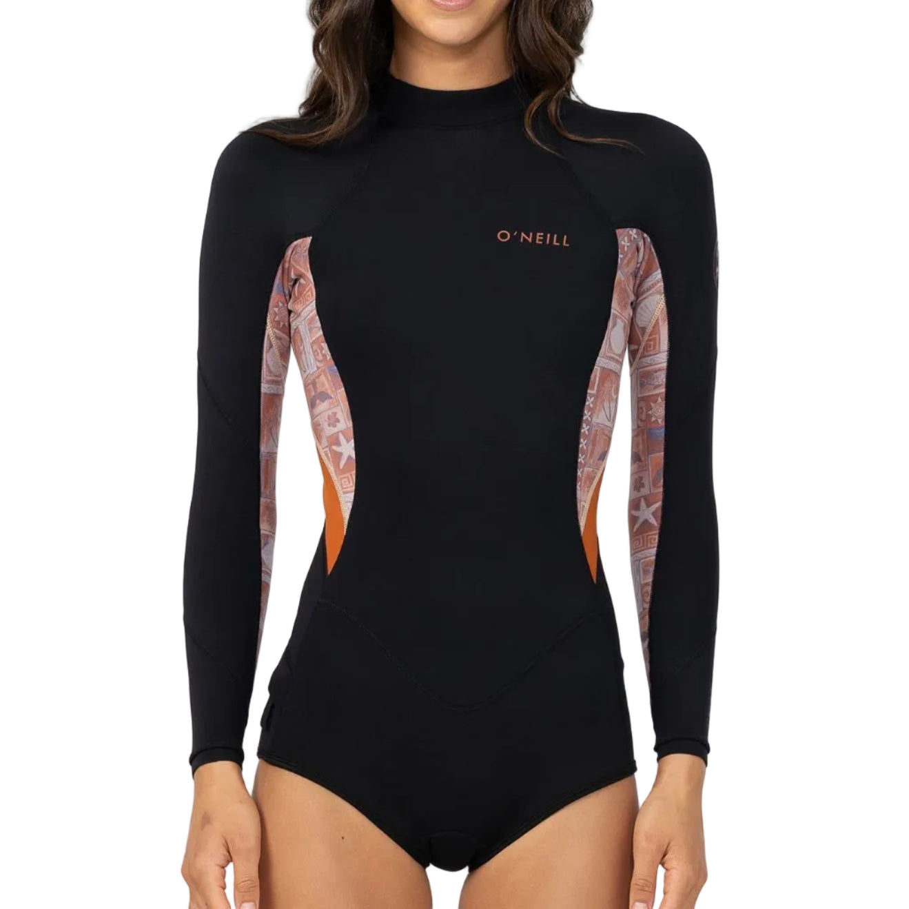ONEILL Girls Bahia II BZ Long Sleeve Spring Suit 2mm Youth - Tangerine Tile