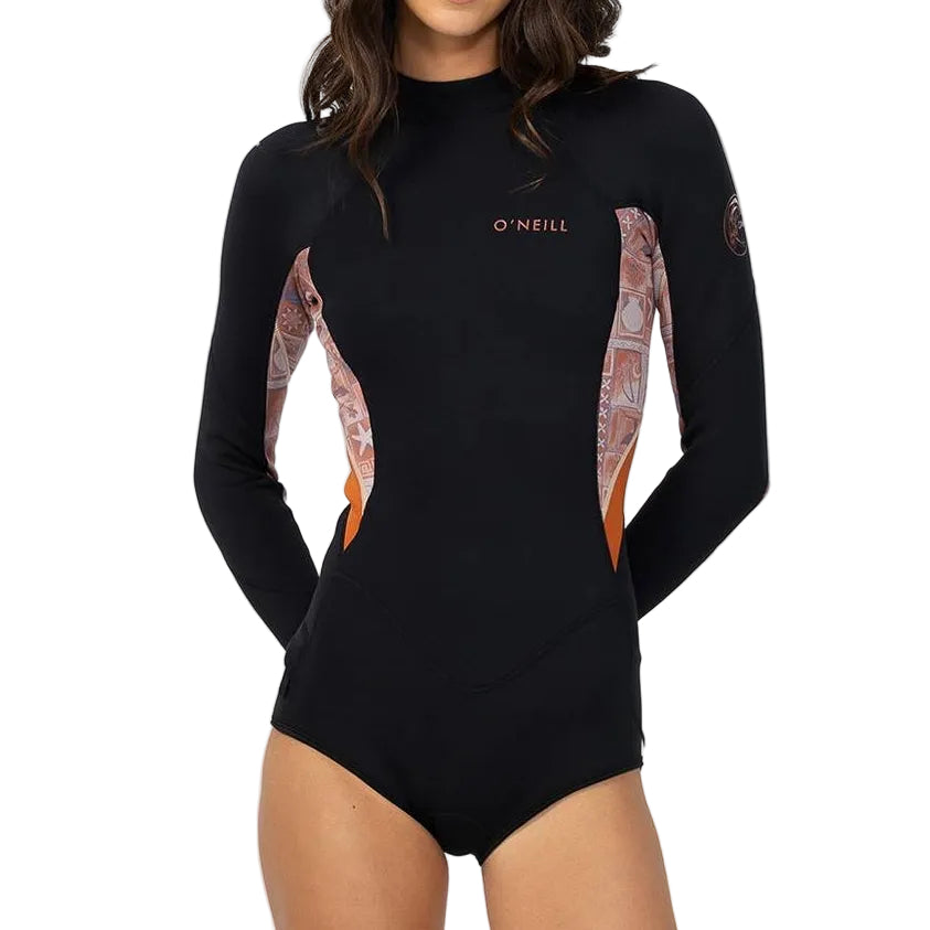 ONEILL Girls Bahia II BZ Long Sleeve Spring Suit 2mm Youth - Tangerine Tile