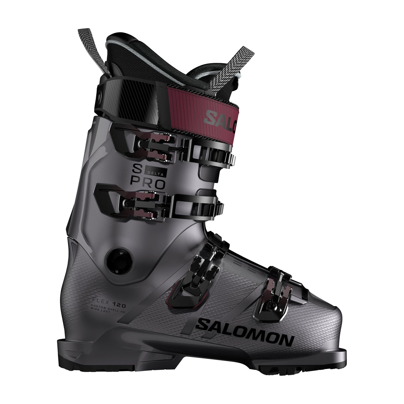 SALOMON S/Pro Delta 120 ski boots - Mens - Beluga Beluga Met. / Beluga Met. / Burgund