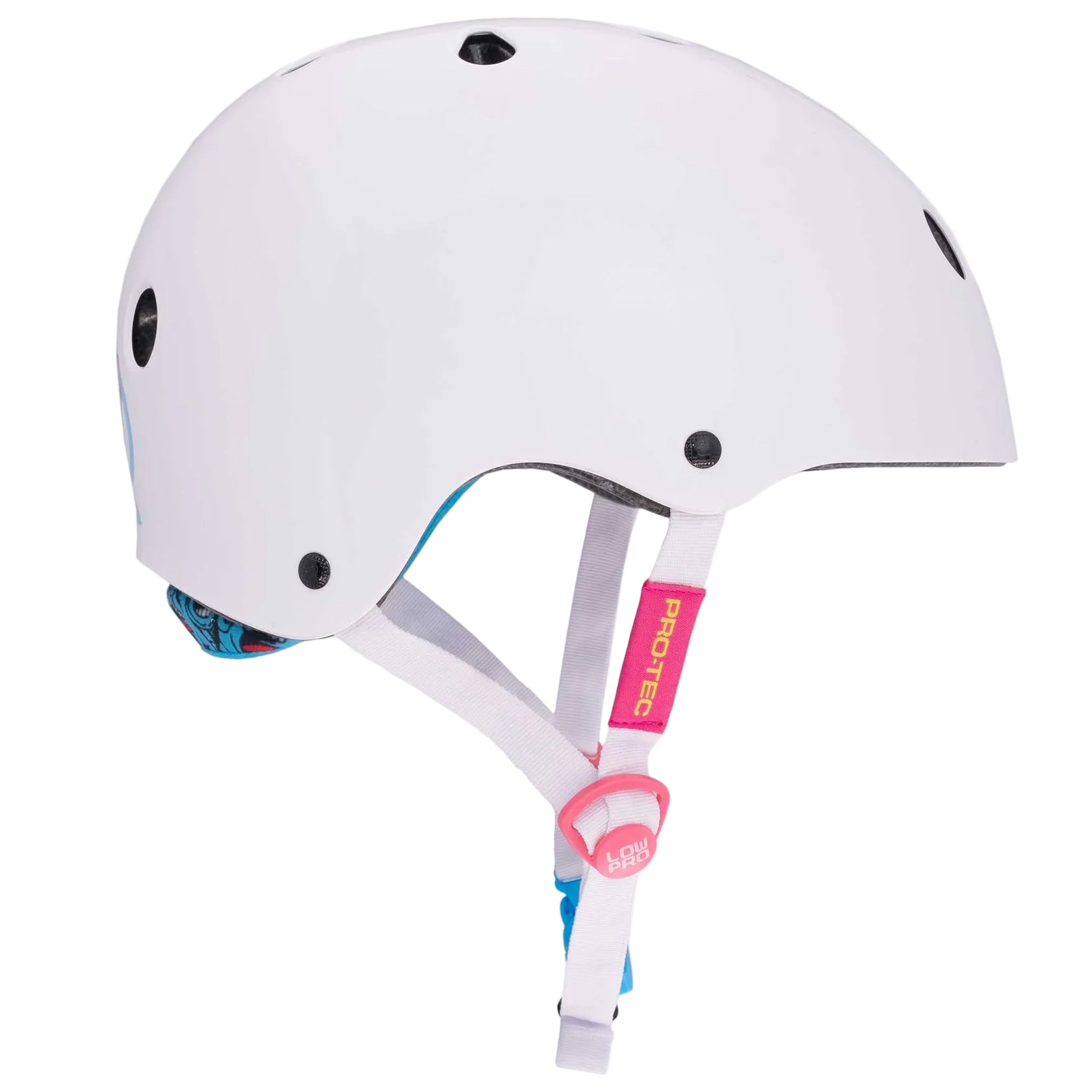PRO-TEC Low Pro Certified skateboard helmet - Santa Cruz Gloss White