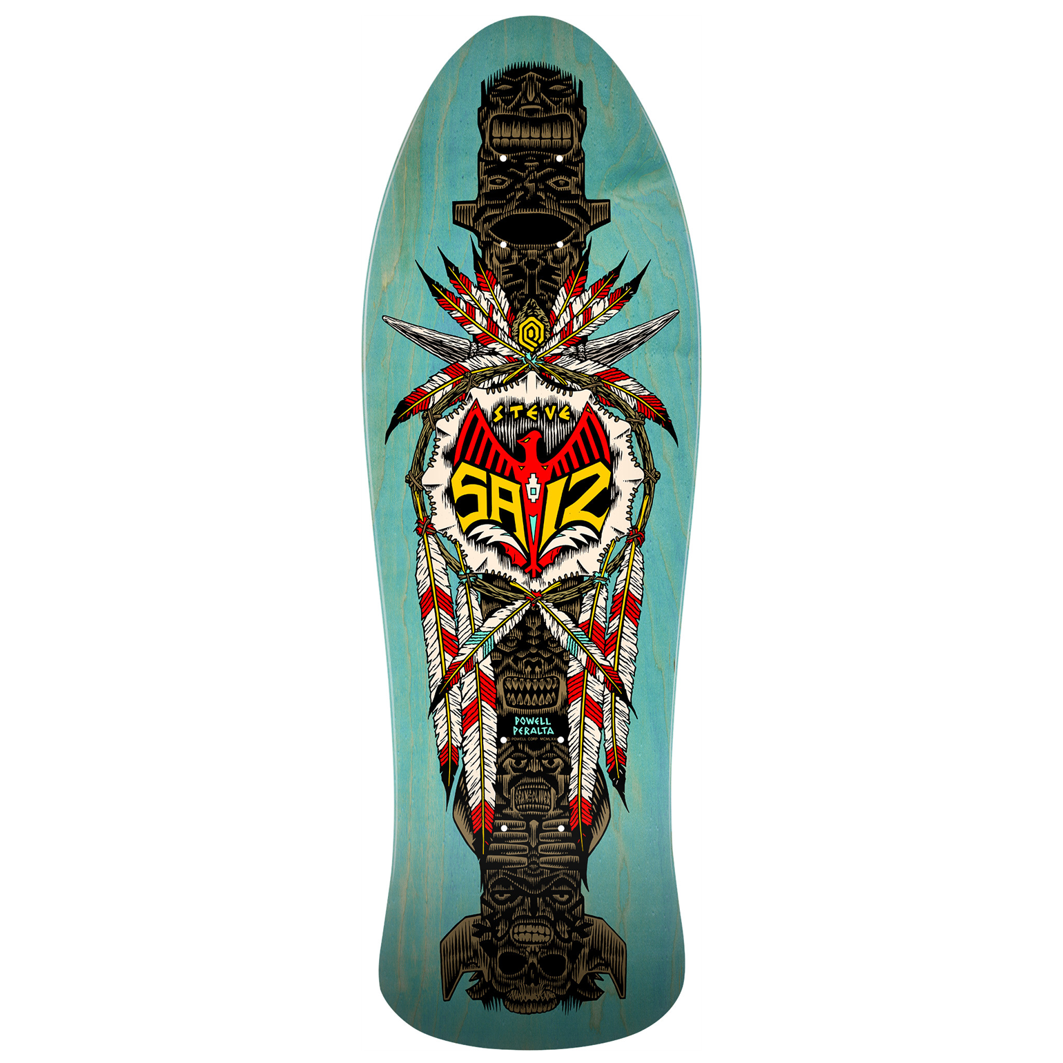 POWELL PERALTA reissue deck - Steve Saiz Totem - Teal