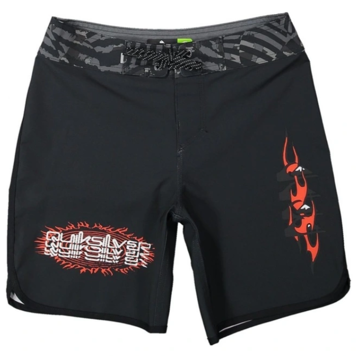 Quiksilver Surfsilk Radical Scallop Youth 16 Boardshort - Black