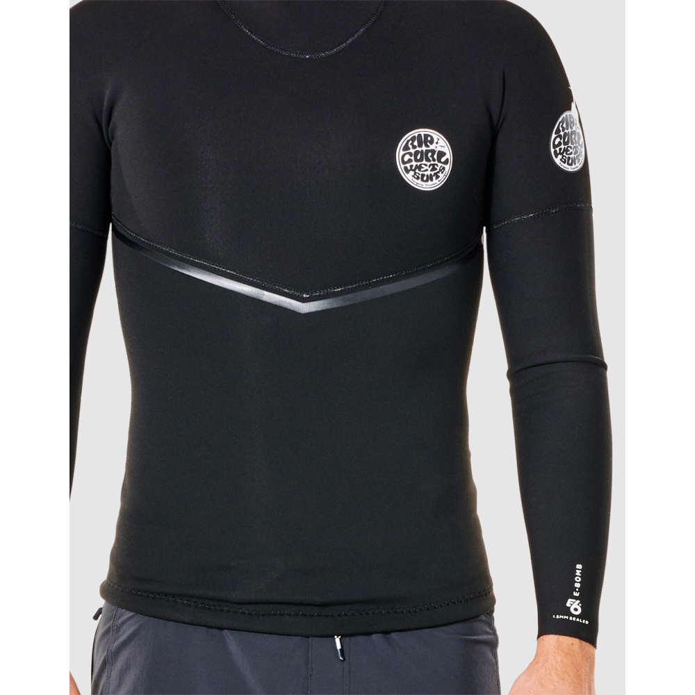 Rip Curl E-Bomb 1.5mm L/SL GB Jacket - Black - STM Snow Surf Skate