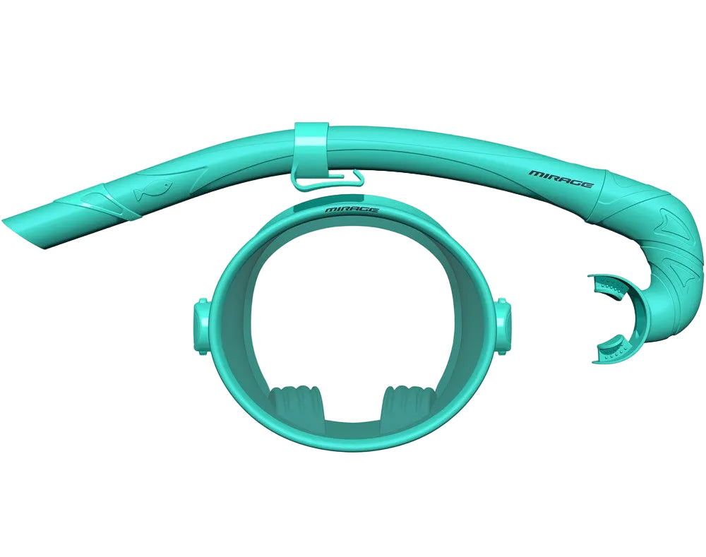 MIRAGE Oceania Mask and Snorkel Set - Adult - Aqua