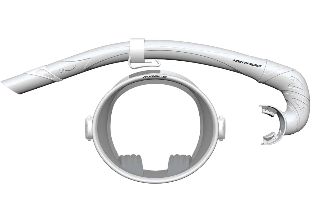 MIRAGE Oceania Mask and Snorkel Set - Adult - White