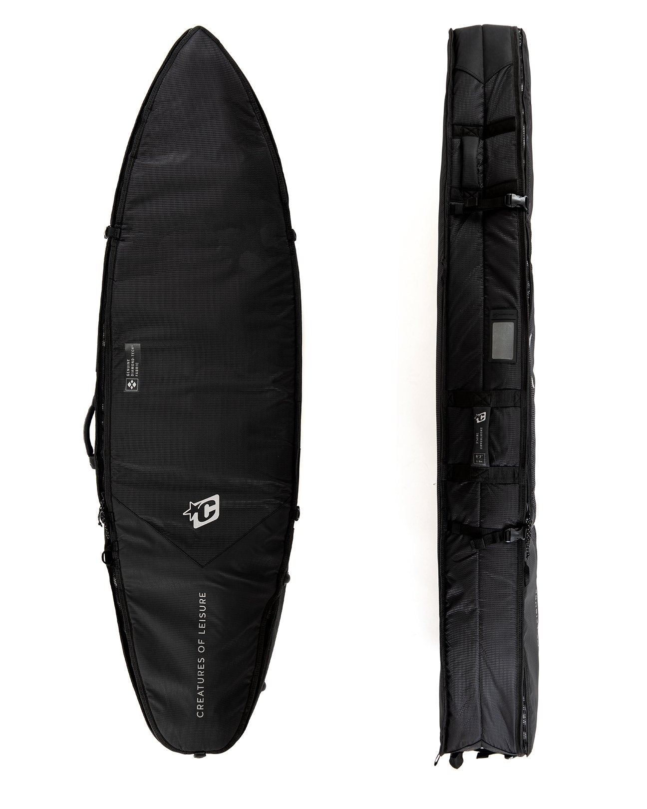 Creatures 6ft 3 Shortboard Triple DT2.0 Surfbag - Black Silver