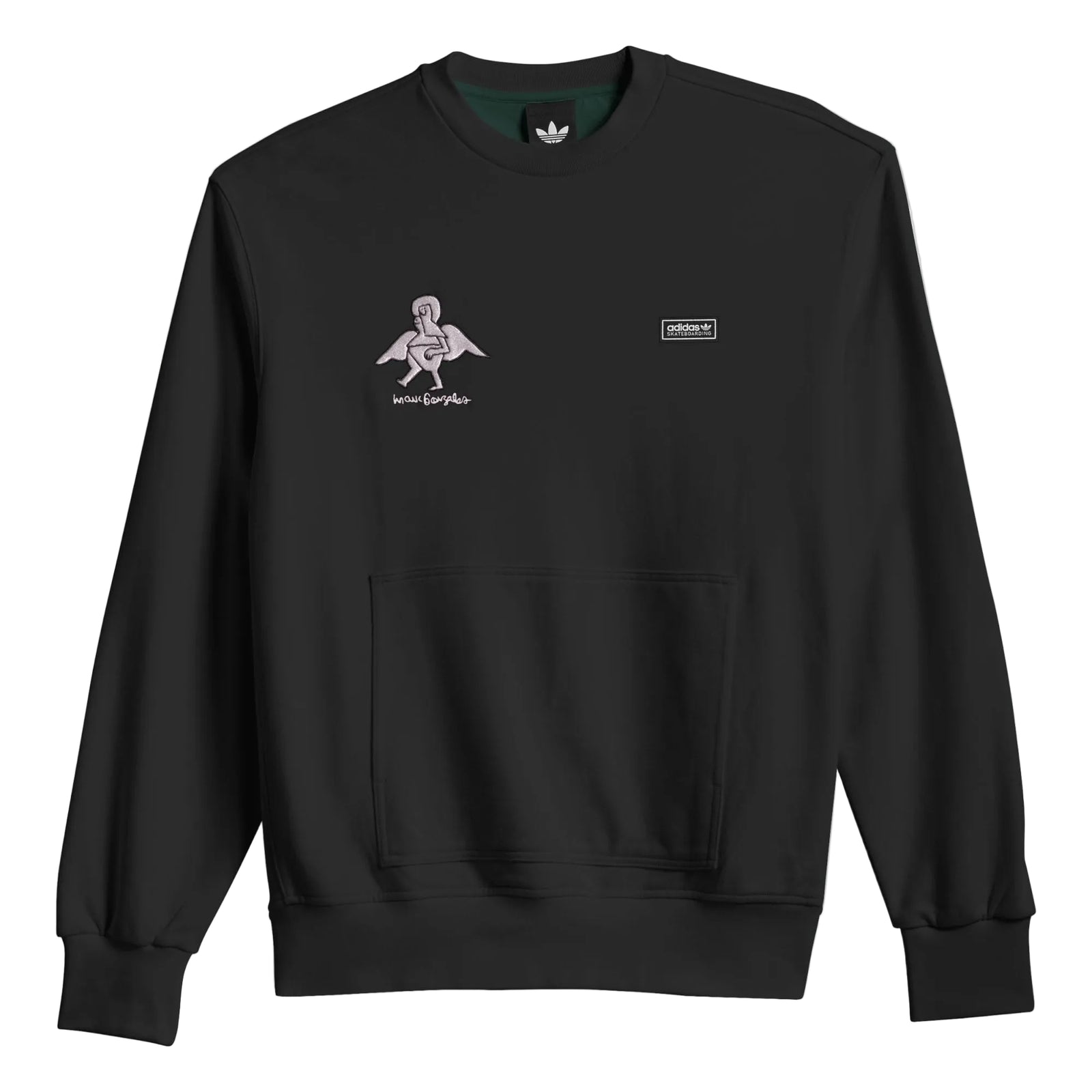 ADIDAS Skateboarding x Mark Gonzales Crewneck - Black/Aurora Ivy