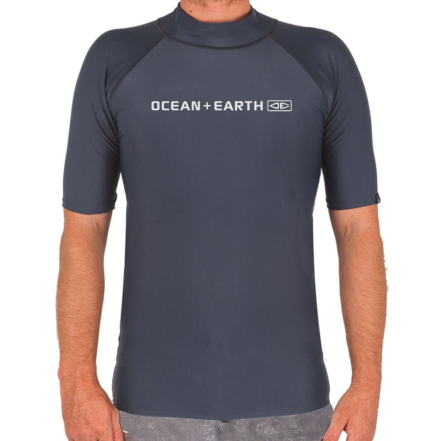 OCEAN & EARTH Script Rash Shirt SS - Faded Denim