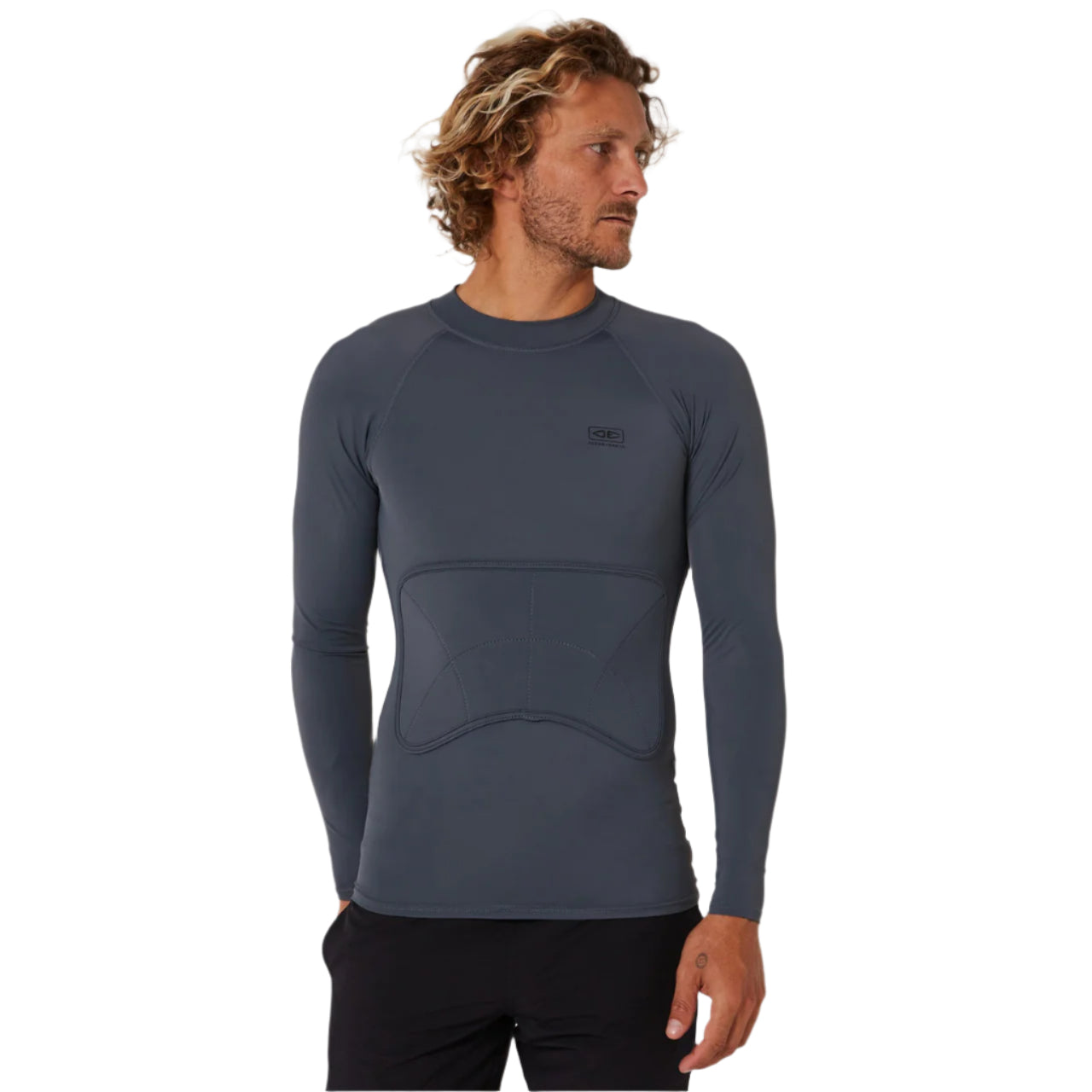 Ocean And Earth Rib Guard Padded LS Shirt - Charcoal