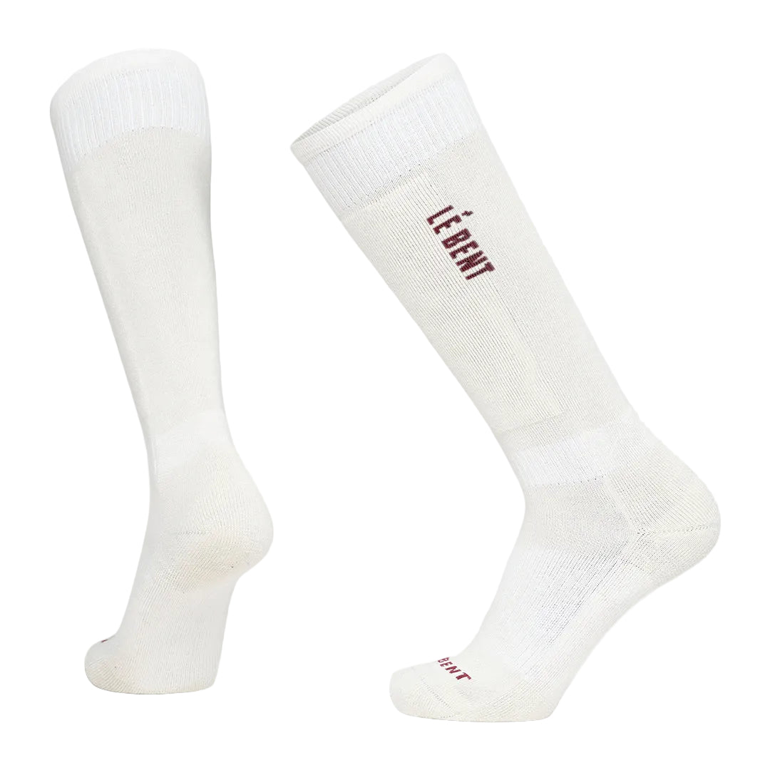 Le Bent Light Cushion Logo Snow Sock - Pearl