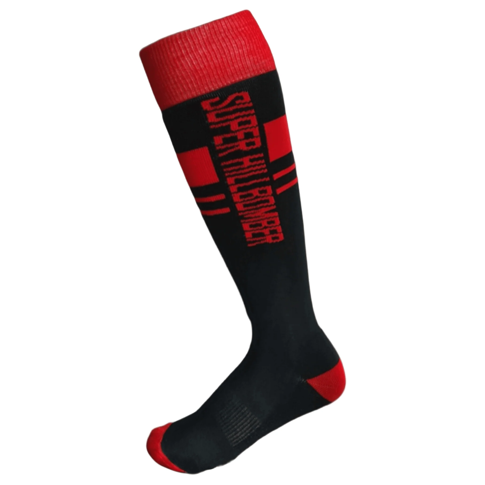 SUPER HILL BOMBER Performance snowboard socks - Red/Black