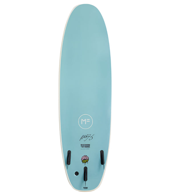 MICK FANNING Beastie Super Soft softboard - White/Teal - 7ft 6