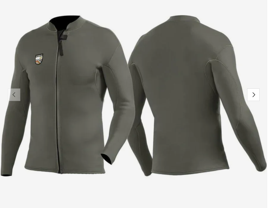 Vissla Solid Sets 2mm Front Zip Wetsuit Jacket Mens - Moss