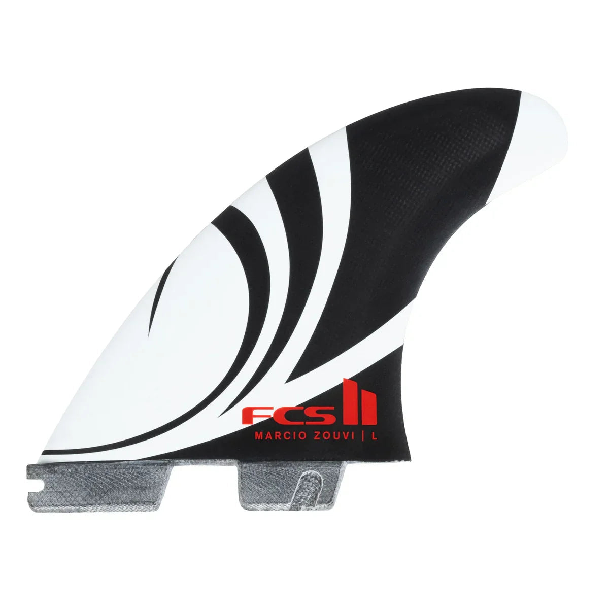 FCS II Sharpeye PC Carbon Black/White LargeTri Fins